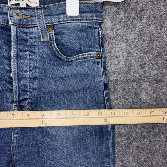 Redone Originals Jeans Womens Size 25 Blue ultra high rise ankle crop - Picture 6 of 12